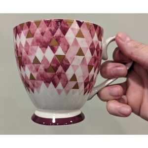 The English Mug Co Abstract Fuschia Ceramic Tea Coffee Mug